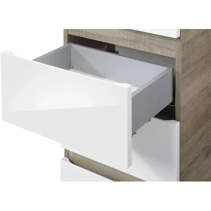 Fackelmann Hochschrank 40 Cm Piuro Graueiche-Weiß – Bild 5