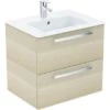Ideal Standard Waschtisch-Paket Eurovit Plus M.Waschtisch 61 Cm Eiche Hell