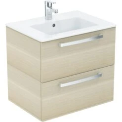 Ideal Standard Waschtisch-Paket Eurovit Plus M.Waschtisch 61 Cm Eiche Hell