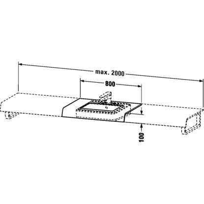 Duravit Konsolenplatte DuraStyle Für Aufsatzbecken Und Einbauwaschtische – Bild 2