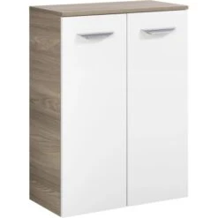 Fackelmann Doppel-Unterschrank 60,5 Cm Luxor Weiß-Steinesche