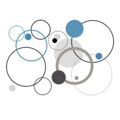 Eurographics Wandtattoo Blue Bubbles