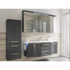 Pelipal Badmöbel-Set 140 Cm Quantum 04 Anthrazit EEK: A-A++
