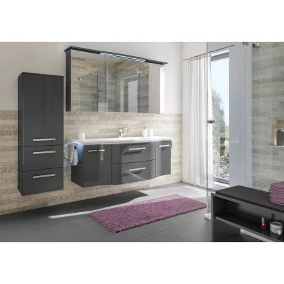 Pelipal Badmöbel-Set 140 Cm Quantum 04 Anthrazit EEK: A-A++ – Bild 3