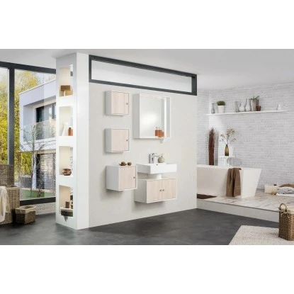 Fackelmann Waschbeckenunterschrank 35 Cm Ix! Weiß-Esche – Bild 2