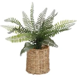 Mica Decorations Kunstpflanze Farn Im Korb Ø 11,5 Cm X 34 Cm