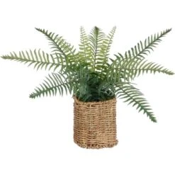 Mica Decorations Kunstpflanze Farn Im Korb Ø 11,5 Cm X 32 Cm