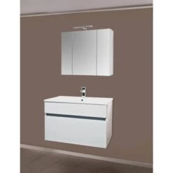 Sanotechnik Badmöbel-Set 80 Cm Stella 3-teilg Weiß