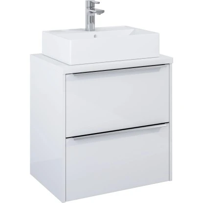 Maximus Waschtischunterschrank Velo 60 Cm Weiß Hochglanz – Bild 2