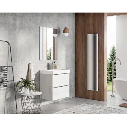 Maximus Waschtischunterschrank Velo 60 Cm Weiß Hochglanz – Bild 3