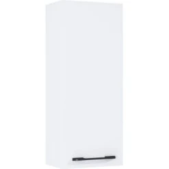 Maximus Hängeschrank Madrid 30 Cm Weiß Matt Mit Schwarzen Griffen