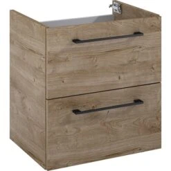 Maximus Waschbeckenunterschrank Cheese 50 Cm Canela Eiche Mit 2 Schubladen