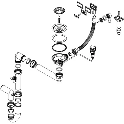Miló Röhrensiphon-Set Mit Exzenter Mattschwarz Ø 114 Mm – Bild 3