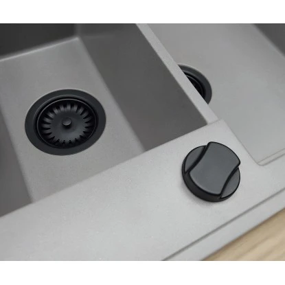 Miló Röhrensiphon-Set Für Doppelbecken Mit Exzenter Mattschwarz Ø 114 Mm – Bild 3