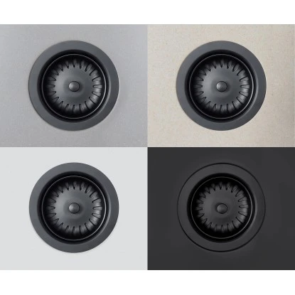 Miló Röhrensiphon-Set Für Doppelbecken Mit Exzenter Mattschwarz Ø 114 Mm – Bild 2