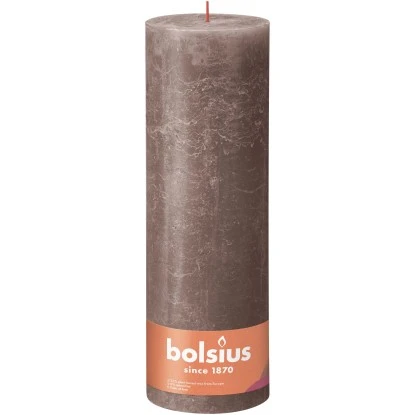 Bolsius Rustik-Kerze Shine 300/100 Mm Rustikales Taupe