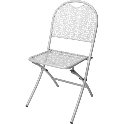 Klappstuhl Aus Stahl In Hell-Grau