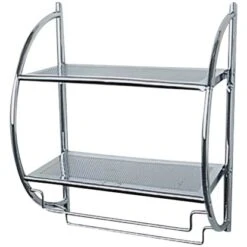 Wenko Exclusiv Wandregal 2 Ablagen Chrom 54,5 Cm X 45,5 Cm X 26 Cm