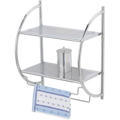 Wenko Exclusiv Wandregal 2 Ablagen Chrom 54,5 Cm X 45,5 Cm X 26 Cm – Bild 2