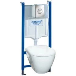 Grohe QuickFix Wand-WC Set Solido Compact 4-in-1 Tiefspüler Mit Keramik