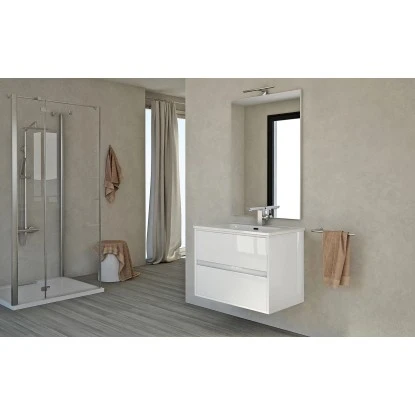 Waschbeckenunterschrank 74 CmLaura Weiß Glänzend – Bild 3