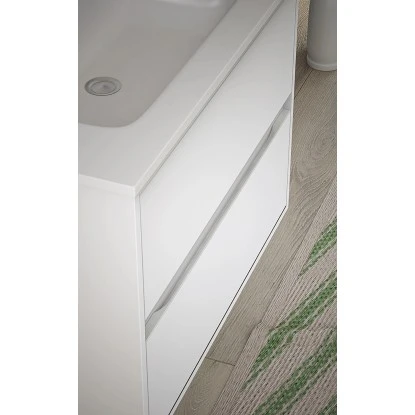 Waschbeckenunterschrank 74 CmLaura Weiß Glänzend – Bild 5