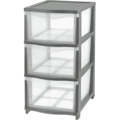 Tontarelli Schubladenbox Cover Line Anthrazit 3 Schubladen 27 Cm X 44 Cm X 37 Cm