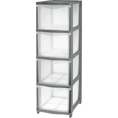 Tontarelli Schubladenbox Cover Line Anthrazit 4 Schubladen 27 Cm X 83 Cm X 37 Cm