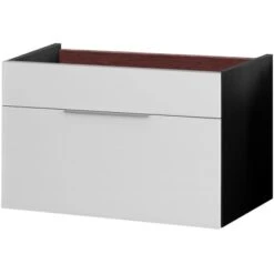 Fackelmann Waschbeckenunterschrank 1 Schublade Kara Anthrazit-Weiß