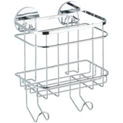 Wenko Turbo-Loc Wandkorb Mit Haken Edelstahl GlÀnzend
