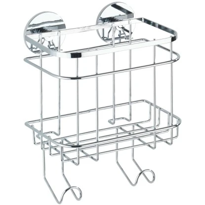 Wenko Turbo-Loc Wandkorb Mit Haken Edelstahl Glänzend