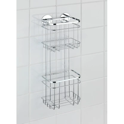 Wenko Turbo-Loc Wandregal 2 Etagen Edelstahl Glänzend – Bild 4