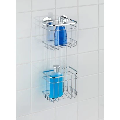 Wenko Turbo-Loc Wandregal 2 Etagen Edelstahl Glänzend – Bild 6