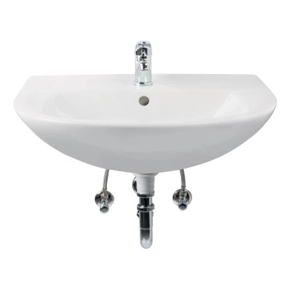 Sanitop-Wingenroth Waschbecken-Set Marta Weiß Inklusive Befestigungssatz – Bild 2