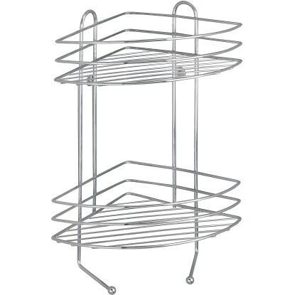 Wenko Exclusiv Eckregal 2 Etagen Chrom 43 Cm X 23,5 Cm X 30,5 Cm