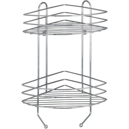 Wenko Exclusiv Eckregal 2 Etagen Chrom 43 Cm X 23,5 Cm X 30,5 Cm – Bild 2