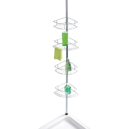 Wenko Teleskop-Eckregal Dolcedo Edelstahl Rostfrei