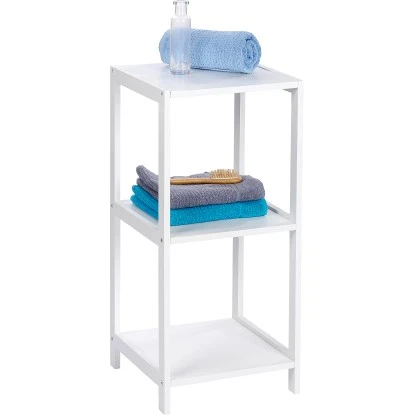 Wenko Regal Oslo Echtholz Weiß 3 Etagen 76 Cm X 36 Cm X 36 Cm – Bild 2