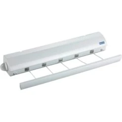 Wenko Wand-Wäscheleinen Ausziehbar Weiß 7 Cm X 47,5 Cm X 7 Cm