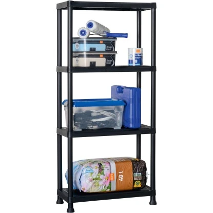 OBI Kunststoff-Steckregal XS-60 Schwarz 135 Cm X 60 Cm X 30 Cm – Bild 2