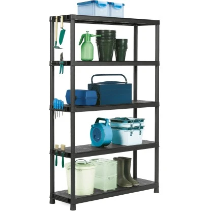 OBI Kunststoff-Steckregal L-120 Schwarz 187 Cm X 120 Cm X 40 Cm – Bild 2