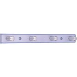 Siro Hakenleiste SM8162 Kunststoff Glaseffekt Aluminium Länge 300 Mm 4 Haken