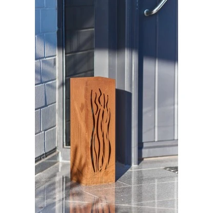 Gartenfreude Windlicht 16 X 16 X 50 Cm Wellen Edelrost – Bild 4