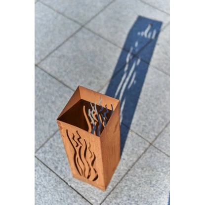 Gartenfreude Windlicht 16 X 16 X 50 Cm Wellen Edelrost – Bild 8