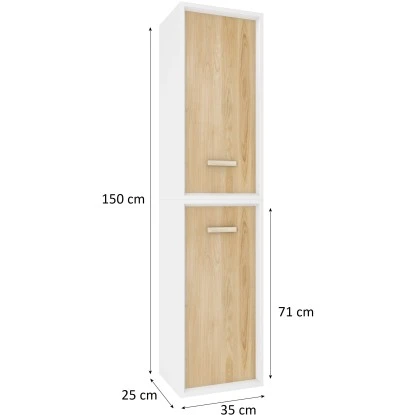 Aurlane Badschrank 35 Cm Fjord Eiche-Weiß – Bild 5