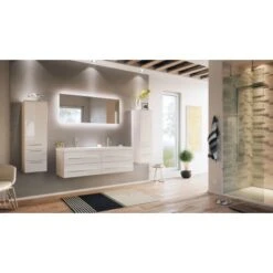 Posseik Badmöbel-Set Aurelion XL Weiß 4-teilig