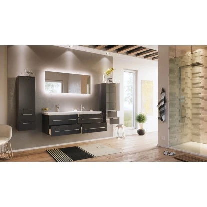 Posseik Badmöbel-Set Aurelion XL Anthrazit Seidenglanz 4-teilig – Bild 3