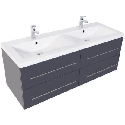 Posseik Badmöbel-Set Aurelion XL Anthrazit Seidenglanz 4-teilig – Bild 4