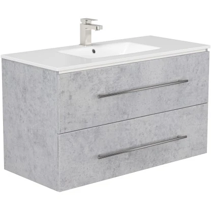 Posseik Badmöbel-Set Homeline 100 Cm Beton 6-teilig – Bild 4