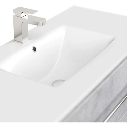 Posseik Badmöbel-Set Homeline 100 Cm Beton 6-teilig – Bild 6